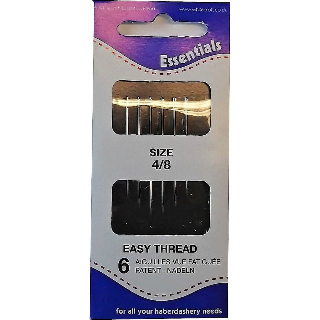 Hand sewing needles - Easy thread 4/8  - 6 needles